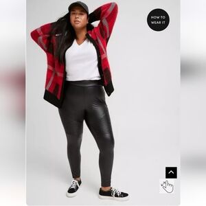 Faux Leather Moto Legging- Full Length- Signature Waist NWT size 00